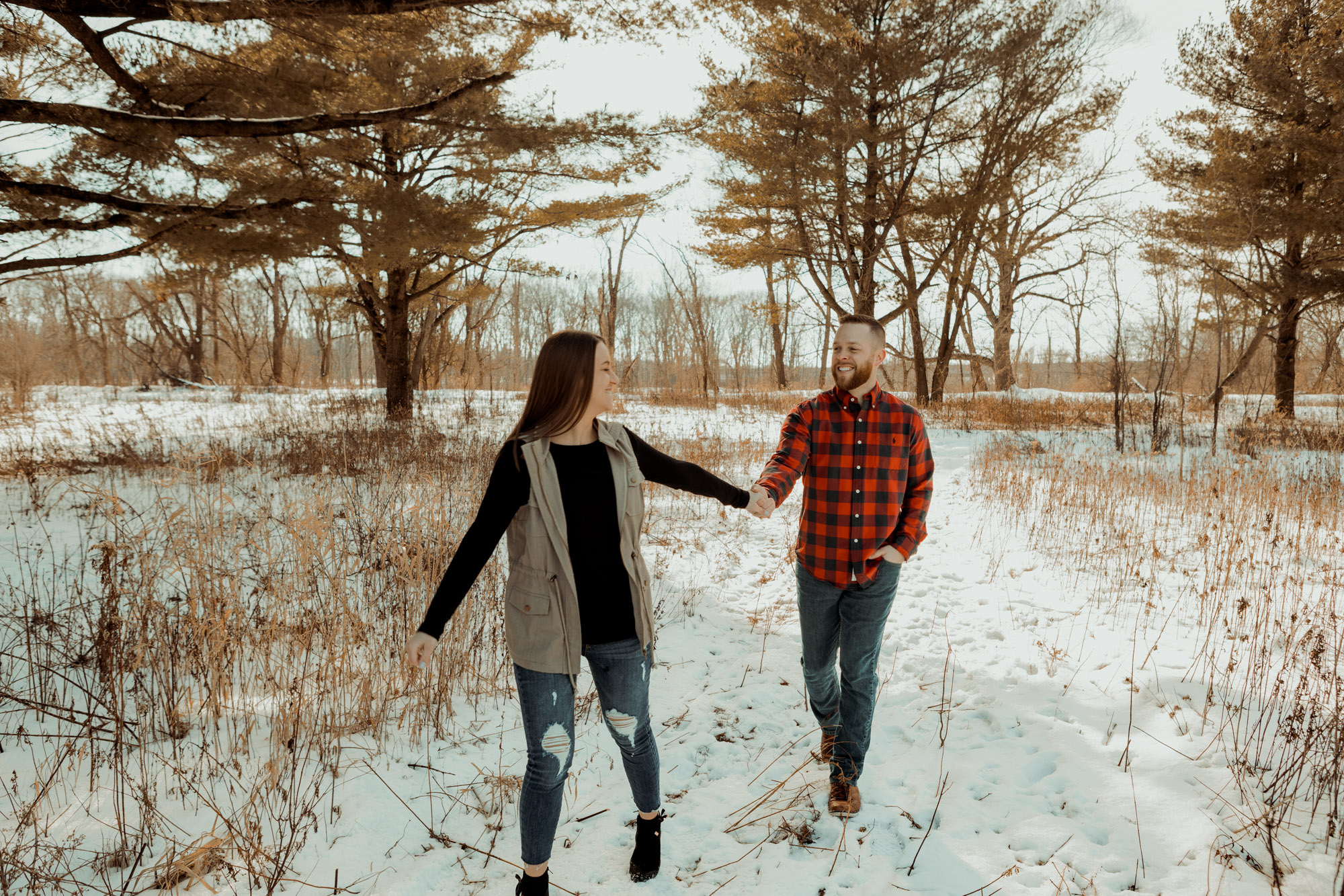 Pedestrain Bridge Waterloo Engagement Photos