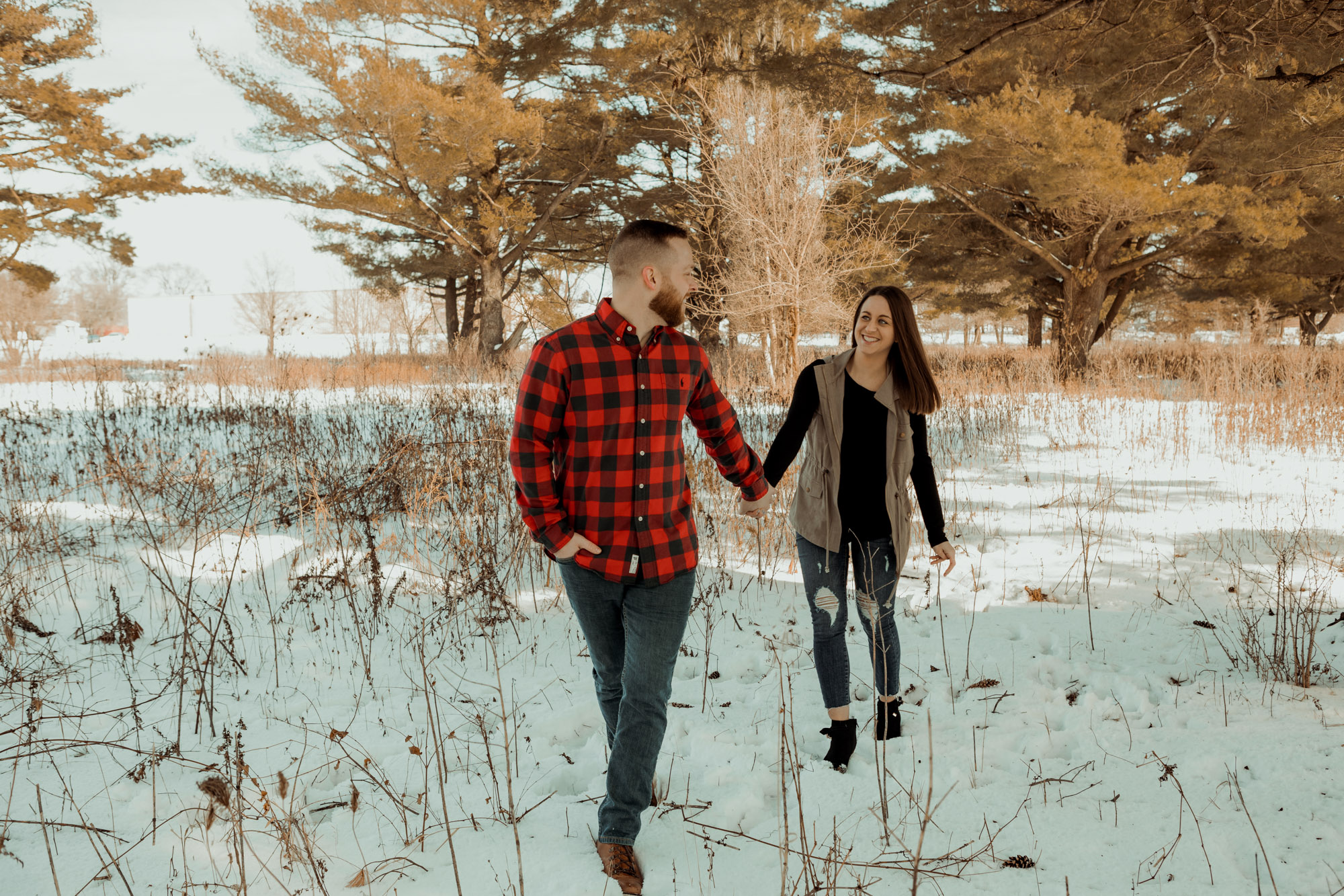 Pedestrain Bridge Waterloo Engagement Photos
