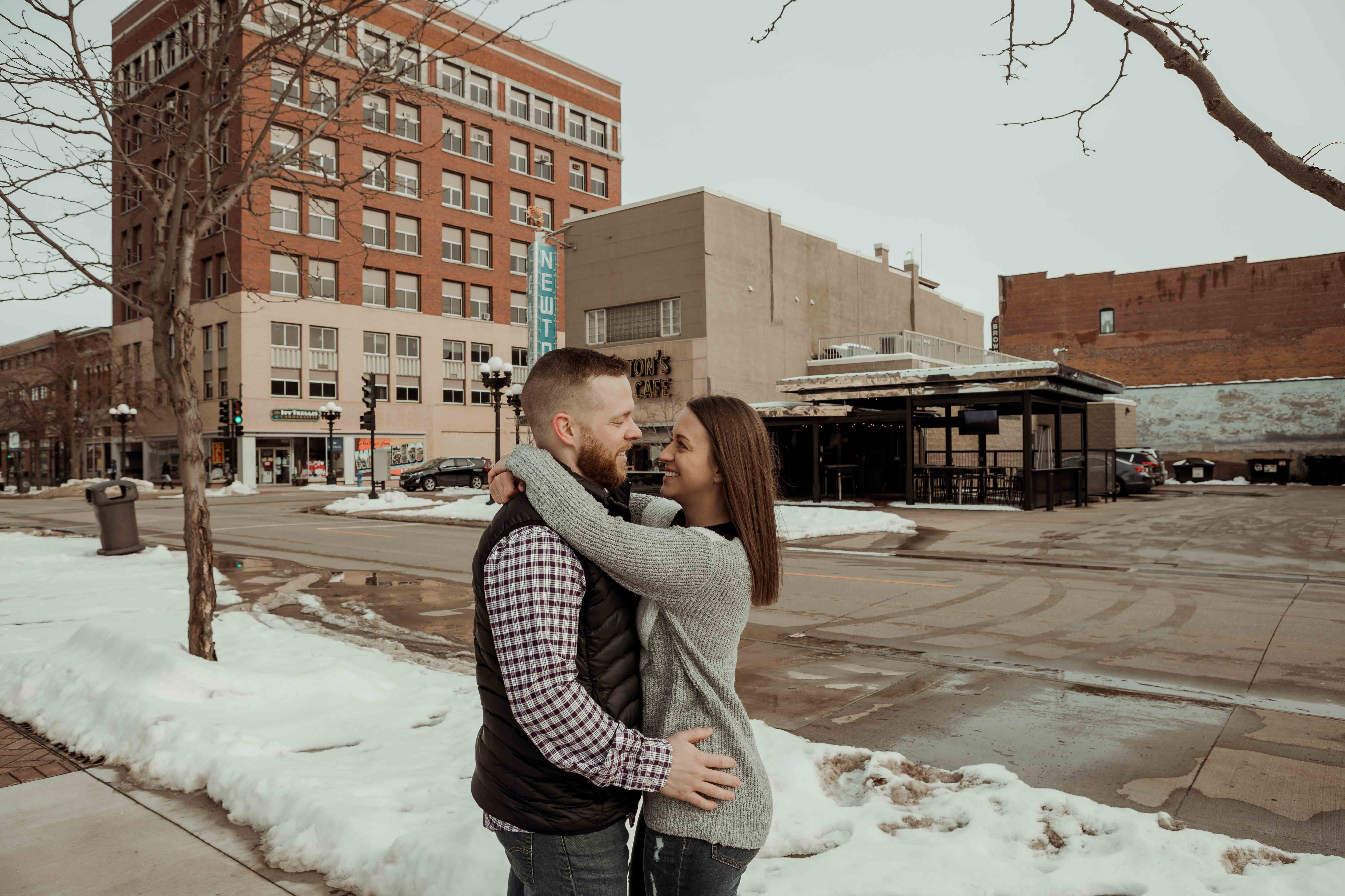 Pedestrain Bridge Waterloo Engagement Photos