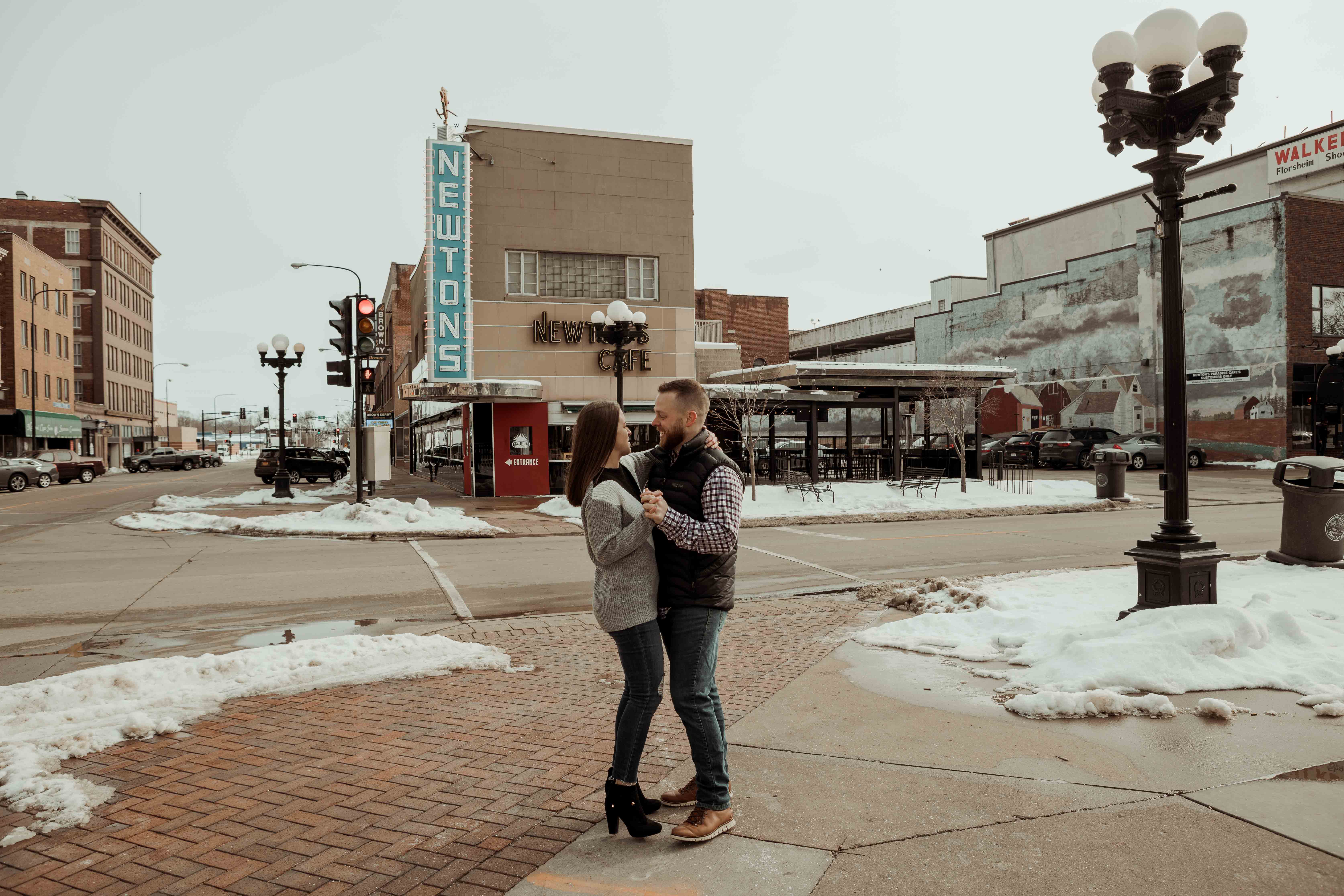 Pedestrain Bridge Waterloo Engagement Photos