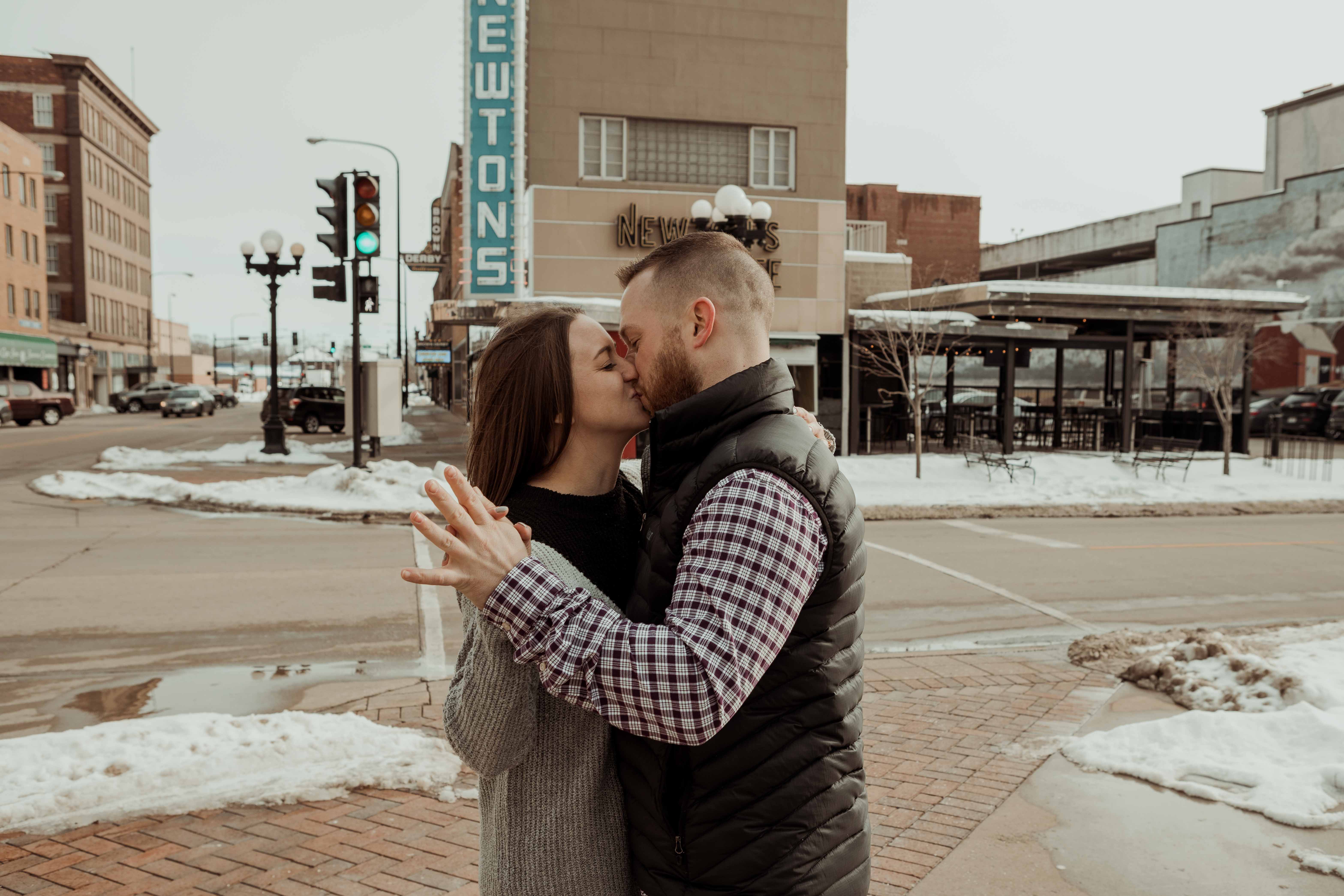 Pedestrain Bridge Waterloo Engagement Photos
