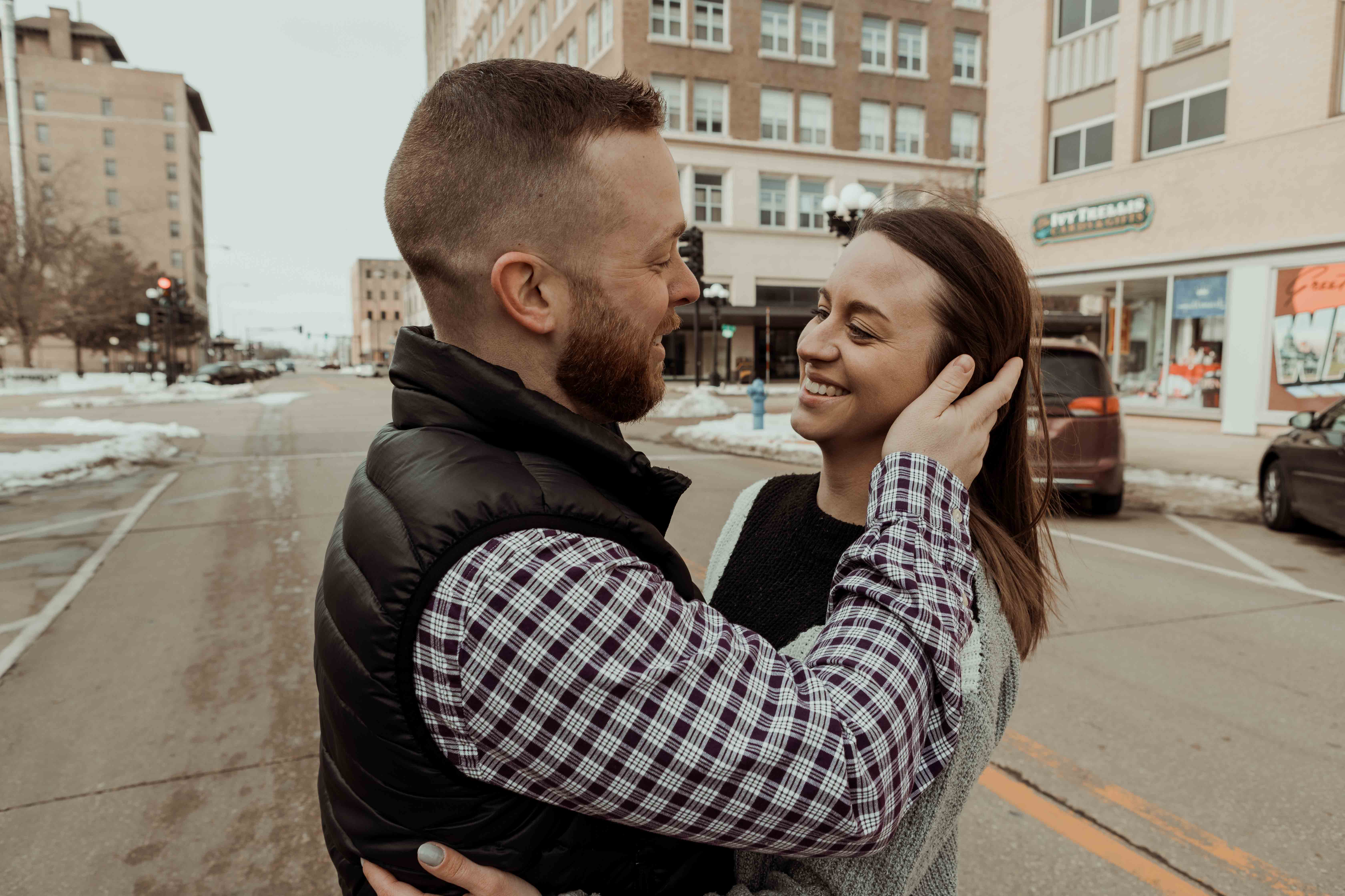 Pedestrain Bridge Waterloo Engagement Photos