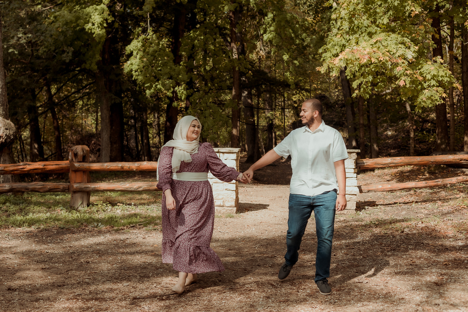 Palisades Kepler State Park Engagement Pictures, Mt Vernon, Iowa