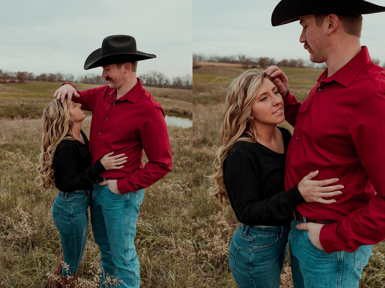Family Farm, Center Junction Engagmenet Pictures, Iowa