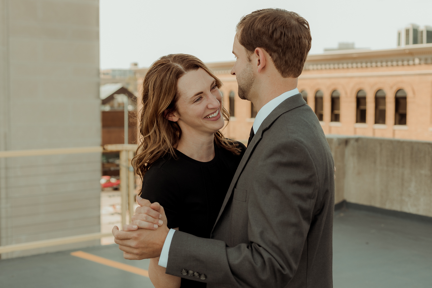 Downtown Cedar Rapids Engagement Photos, Cedar Rapids Iowa
