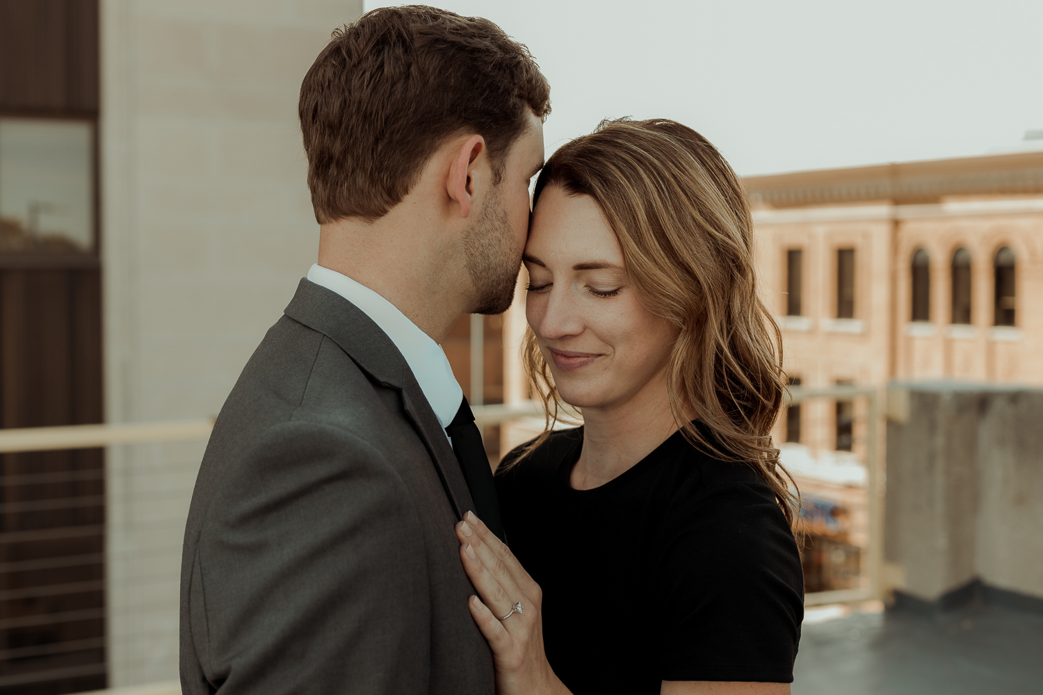 Downtown Cedar Rapids Engagement Photos, Cedar Rapids Iowa