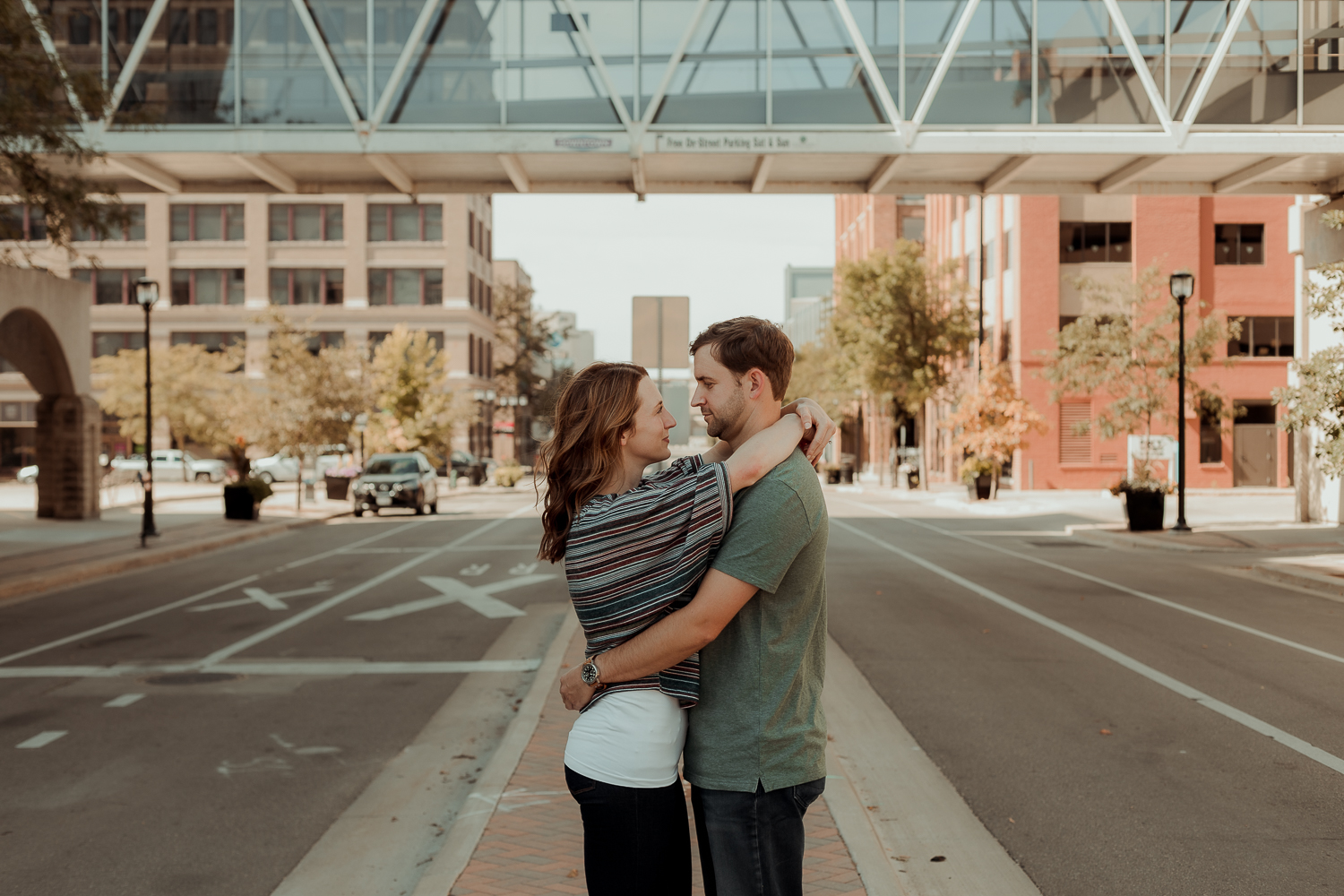 Downtown Cedar Rapids Engagement Photos, Cedar Rapids Iowa