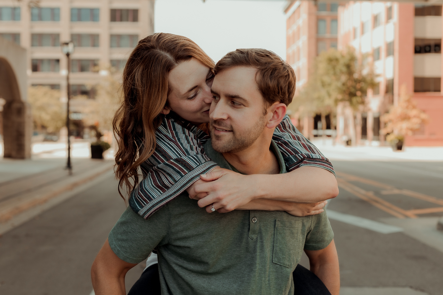 Downtown Cedar Rapids Engagement Photos, Cedar Rapids Iowa