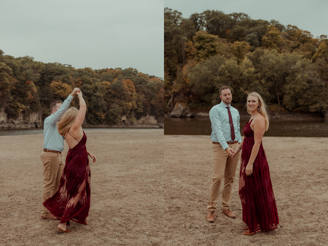 Palisades Kepler State Park Engagment Pictures, Mt Vernon, Iowa