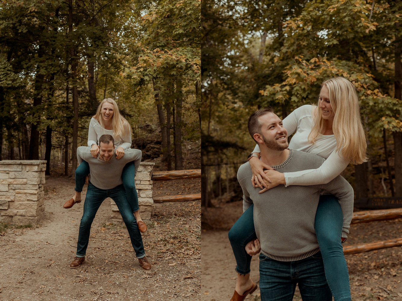 Palisades Kepler State Park Engagment Pictures, Mt Vernon, Iowa