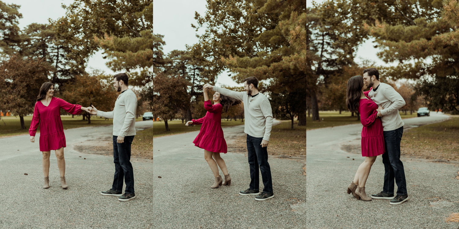 Gray's Lake Des Moines Engagement Photos