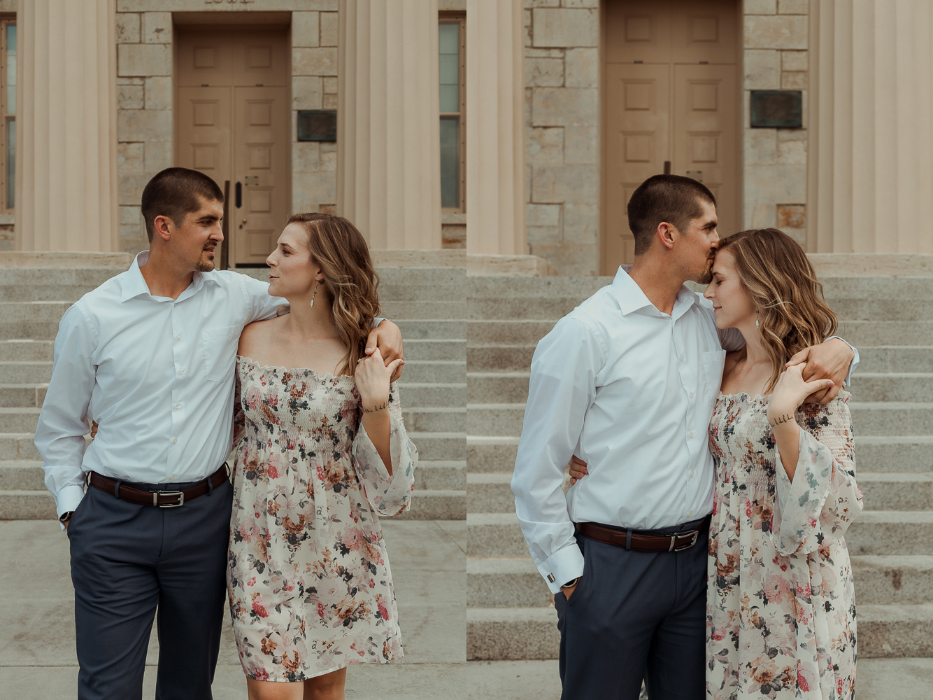Old Capitol Museum Engagement Pictures, Iowa City, Iowa