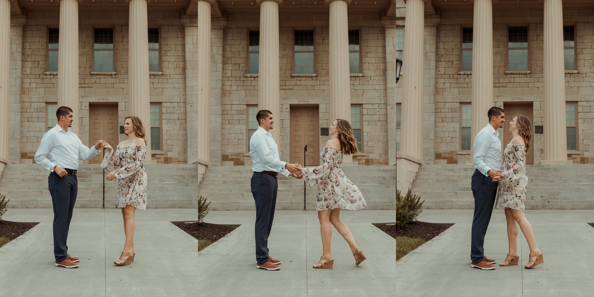 Old Capitol Museum Engagement Pictures, Iowa City, Iowa