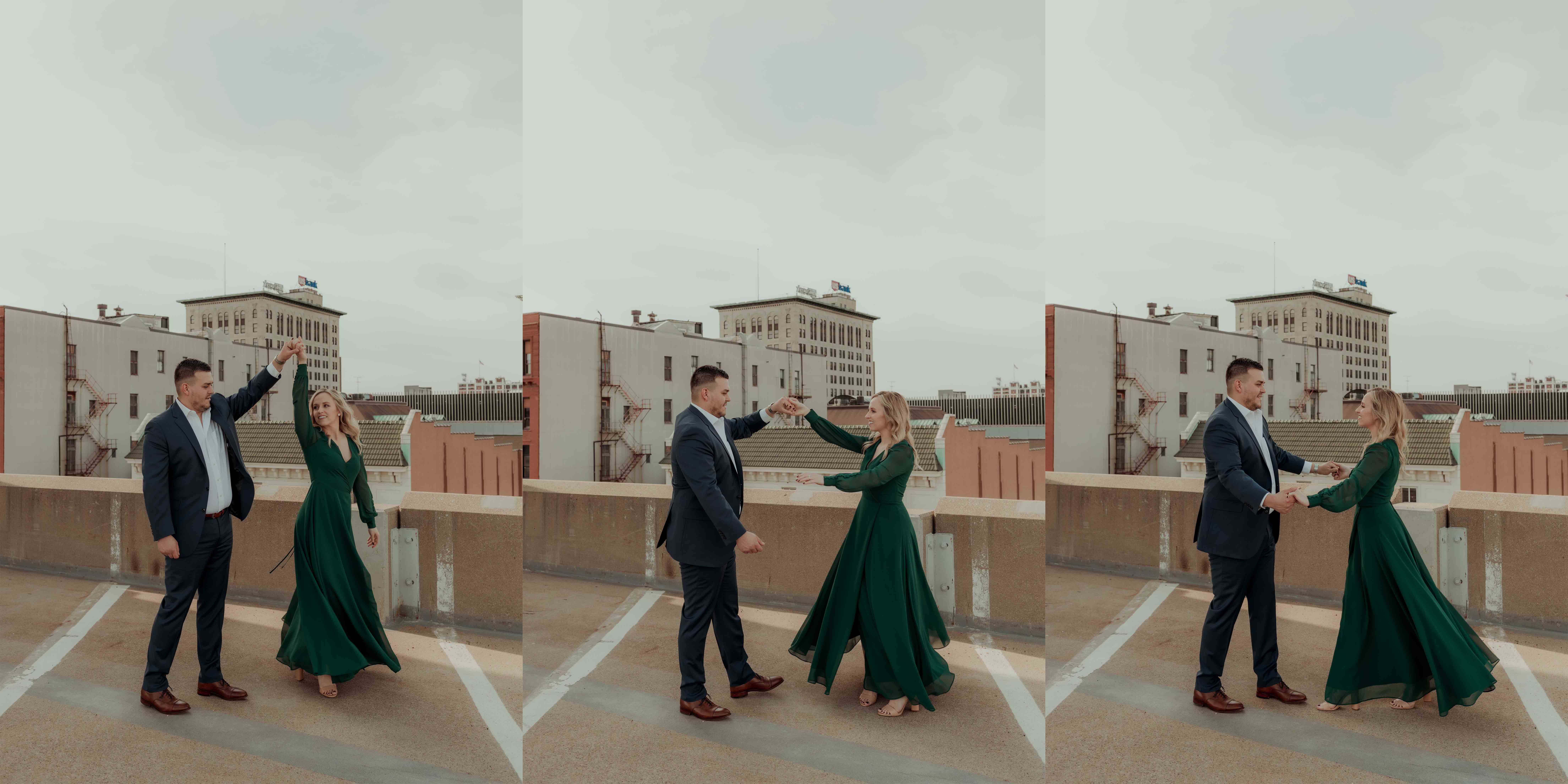 Cedar Rapids Downtown Engagmenet Pictures, Iowa