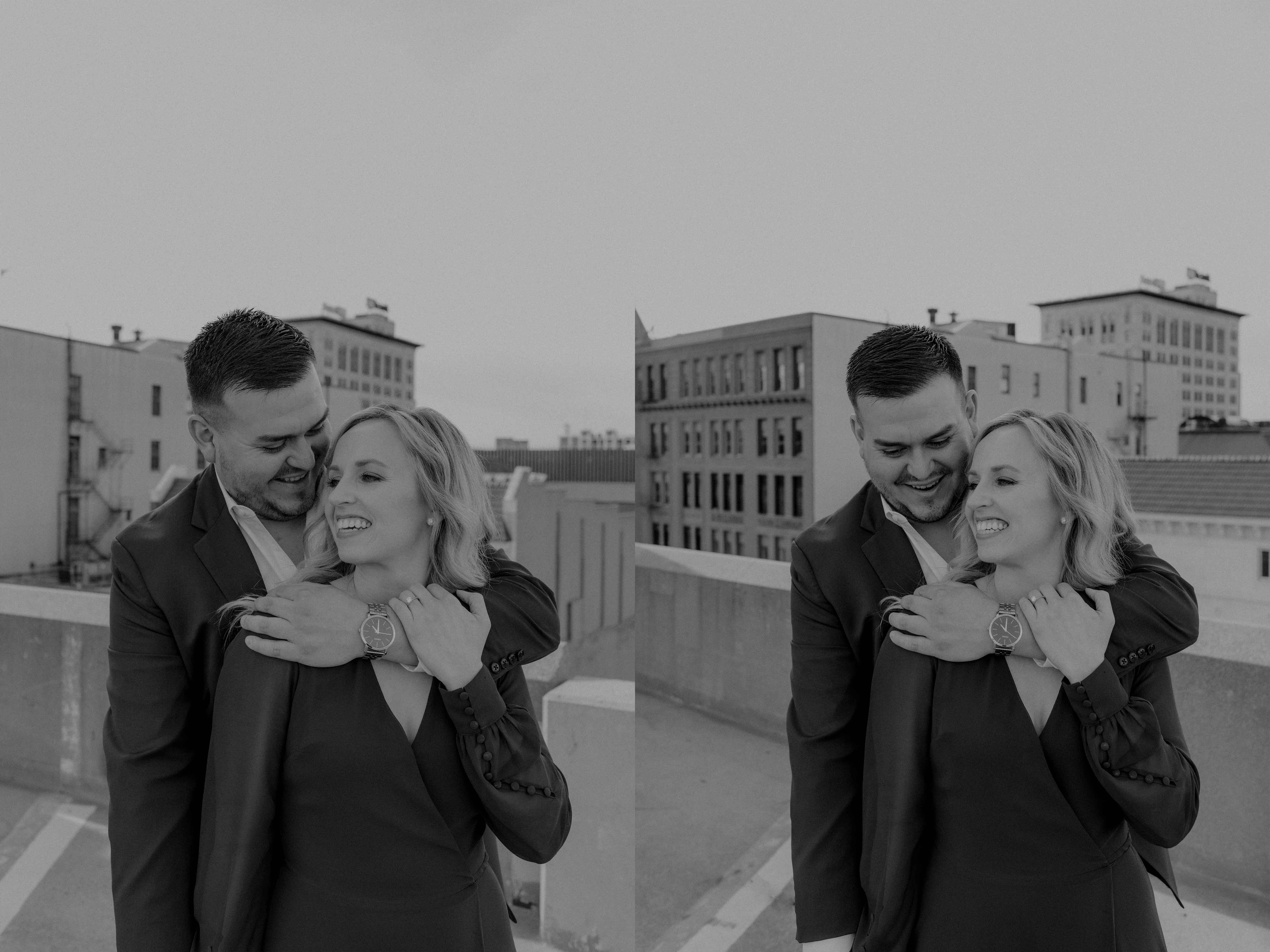 Cedar Rapids Downtown Engagmenet Pictures, Iowa