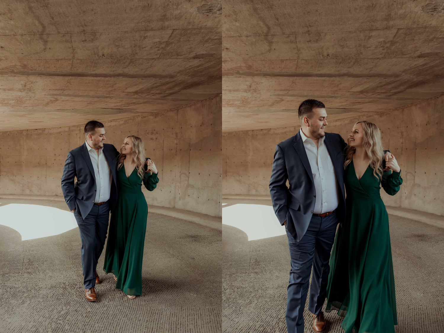 Cedar Rapids Downtown Engagmenet Pictures, Iowa