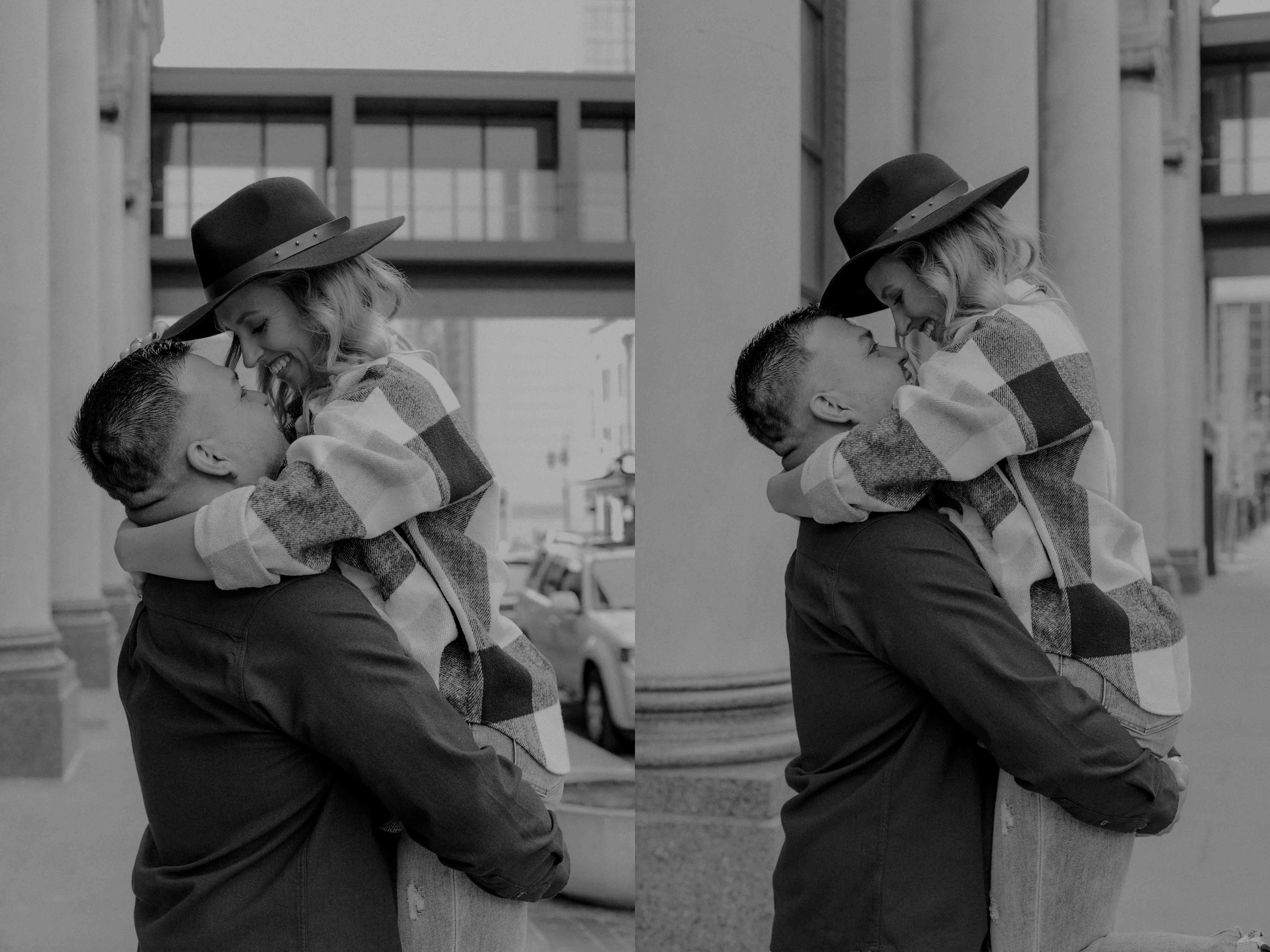 Cedar Rapids Downtown Engagmenet Pictures, Iowa