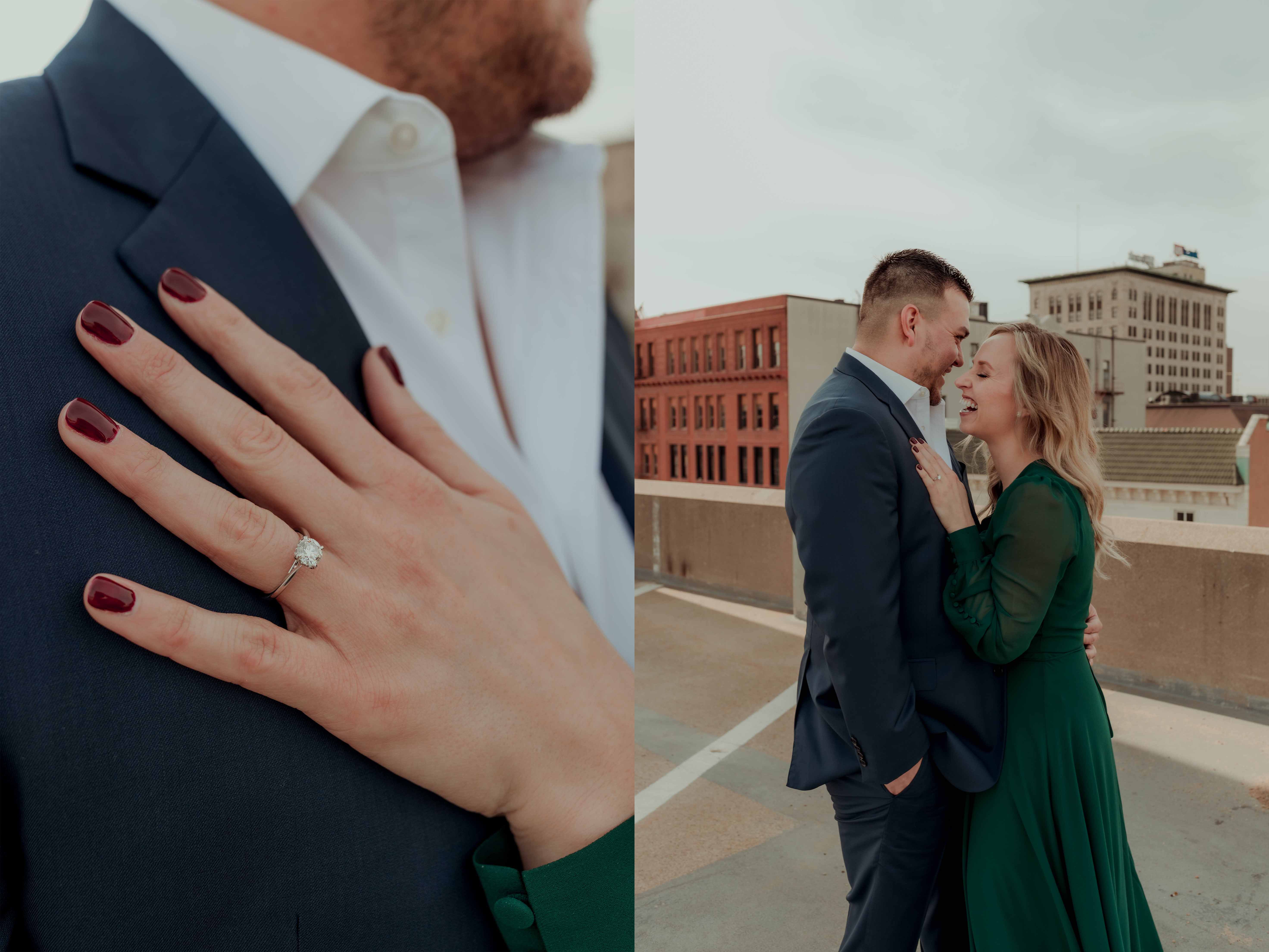 Cedar Rapids Downtown Engagmenet Pictures, Iowa