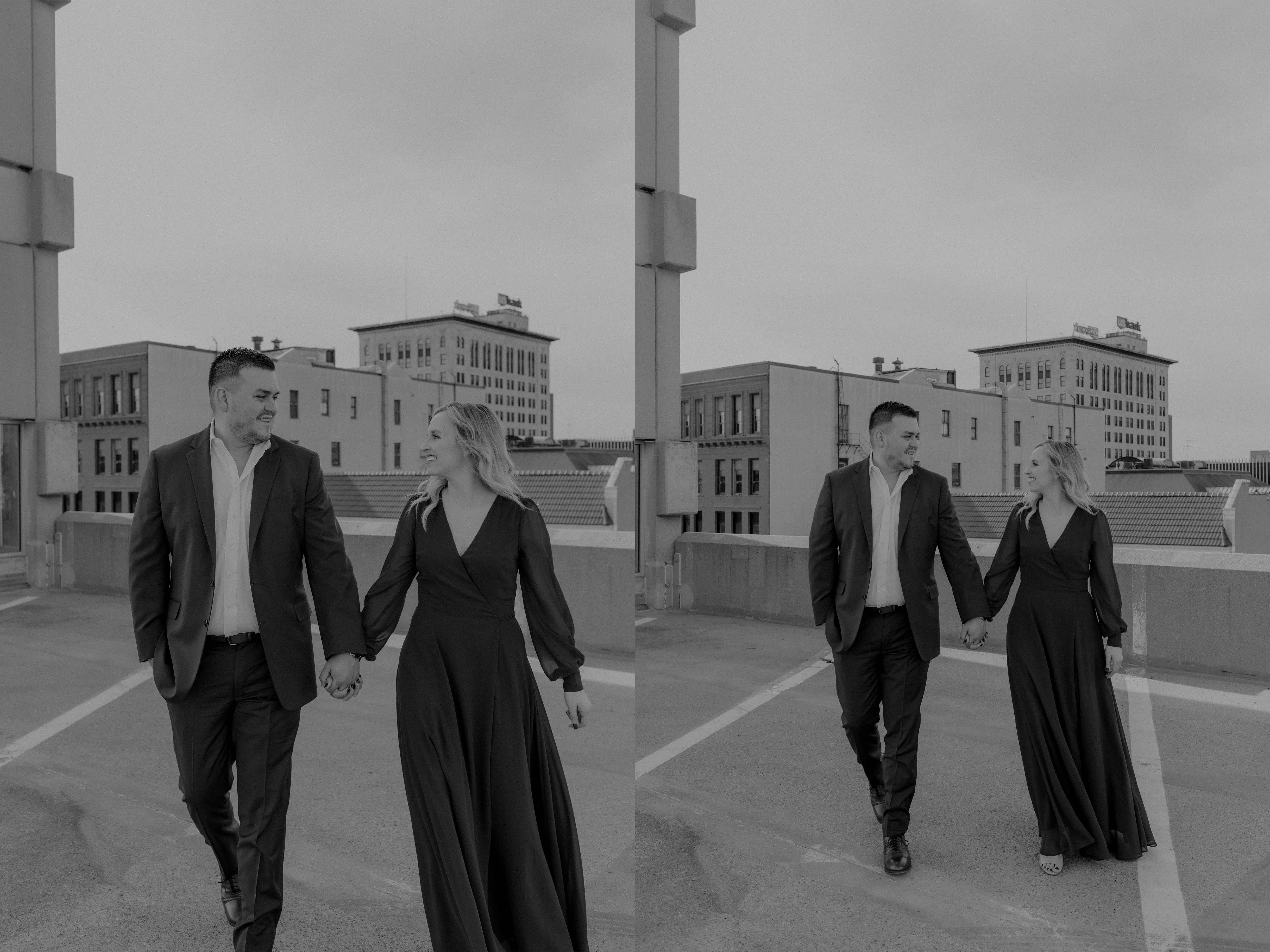 Cedar Rapids Downtown Engagmenet Pictures, Iowa