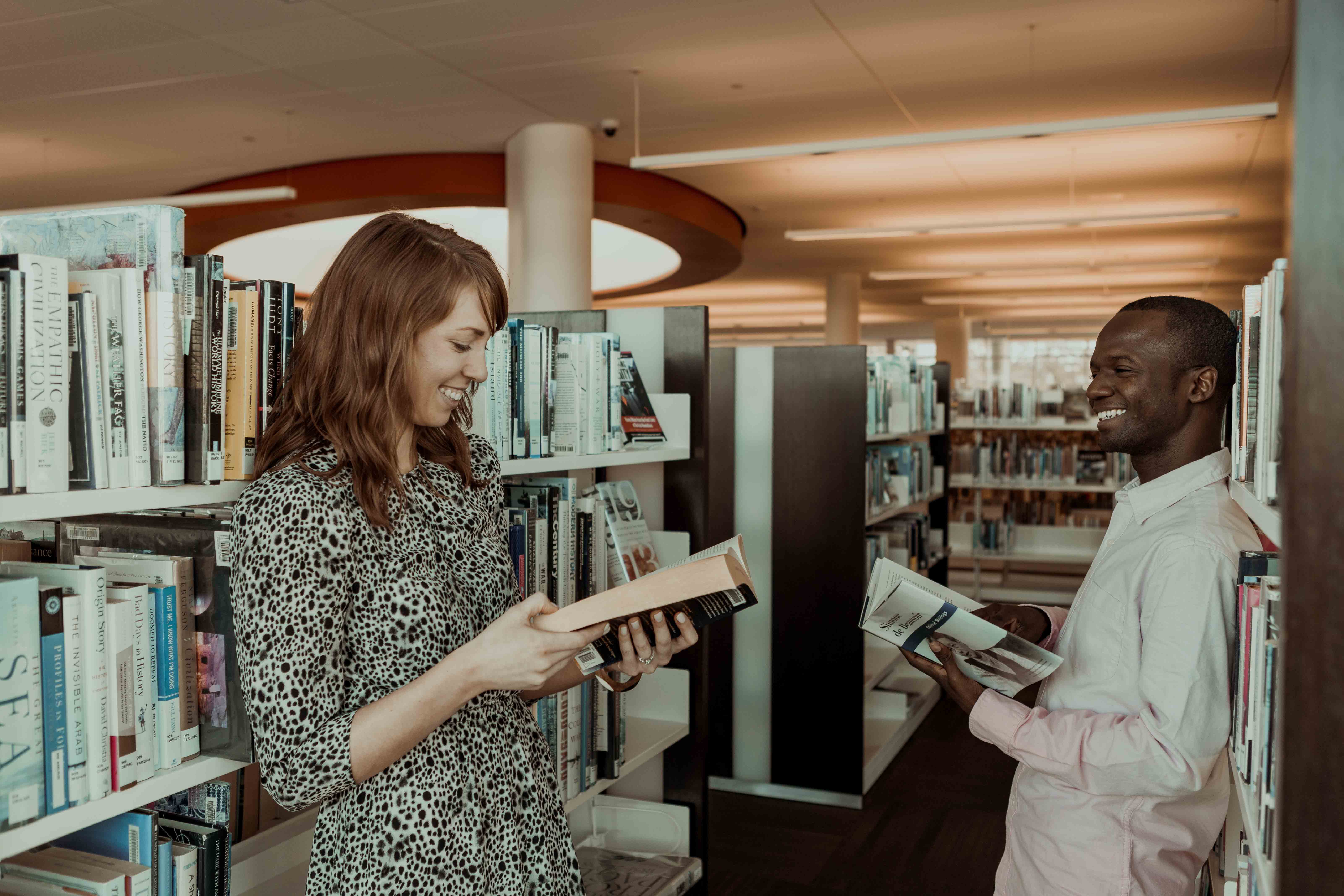 Public Library Cedar Rapids Engagement Photos