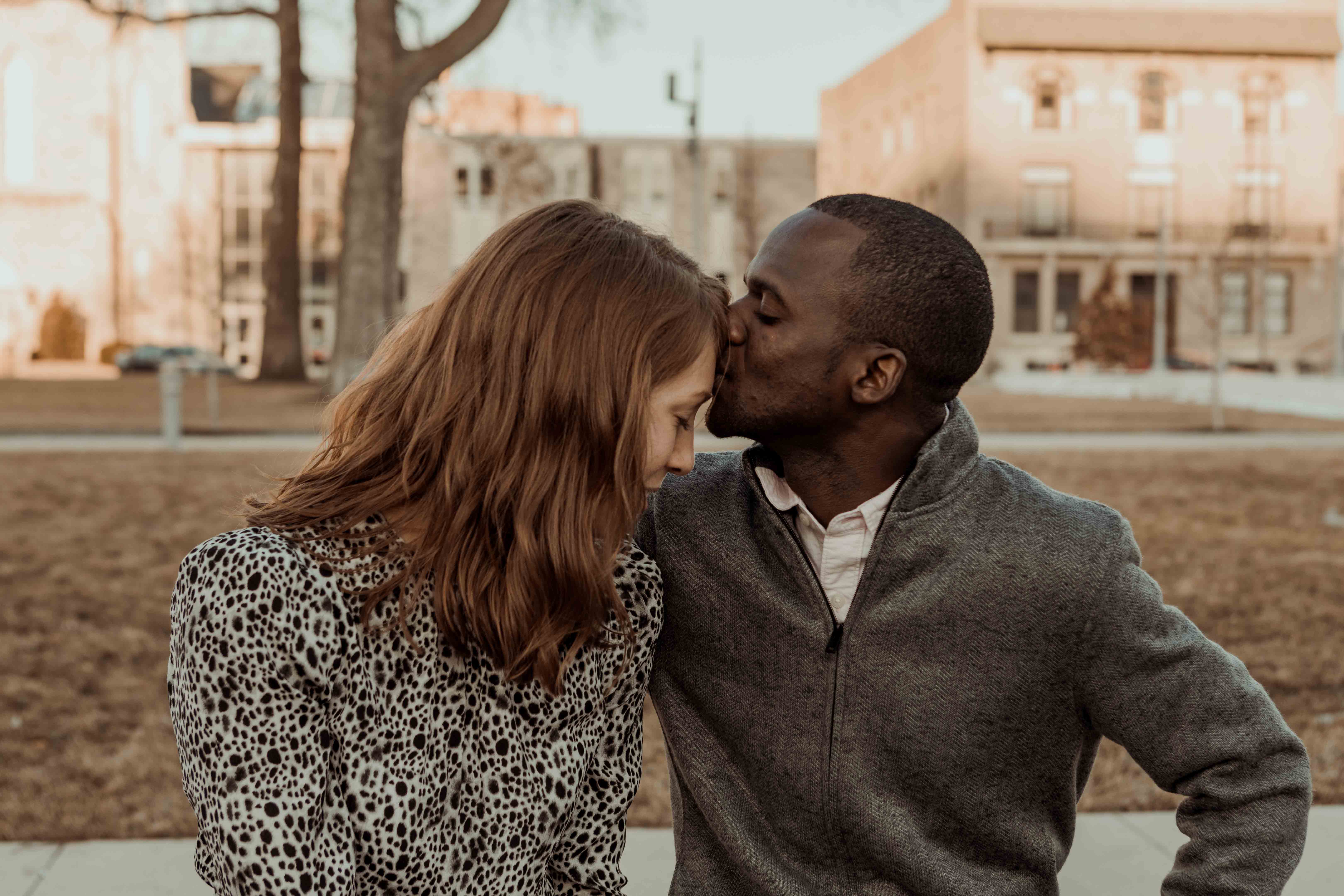 Public Library Cedar Rapids Engagement Photos