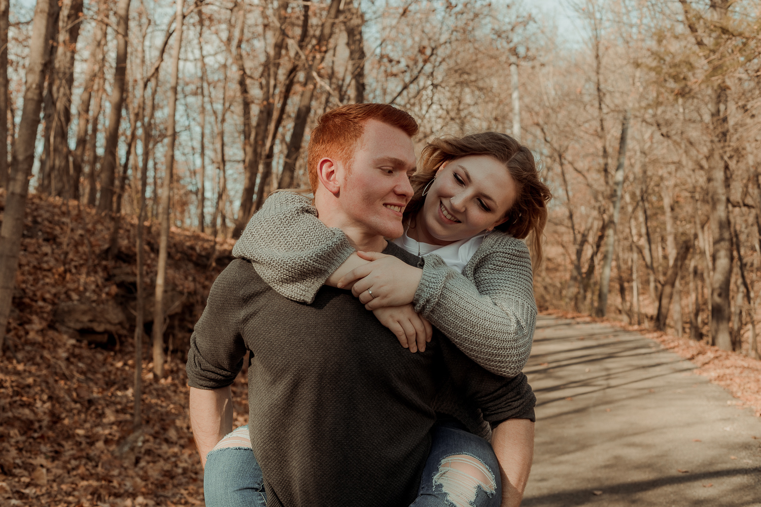 Family's Cabin Engagement Photos, Deihi Iowa