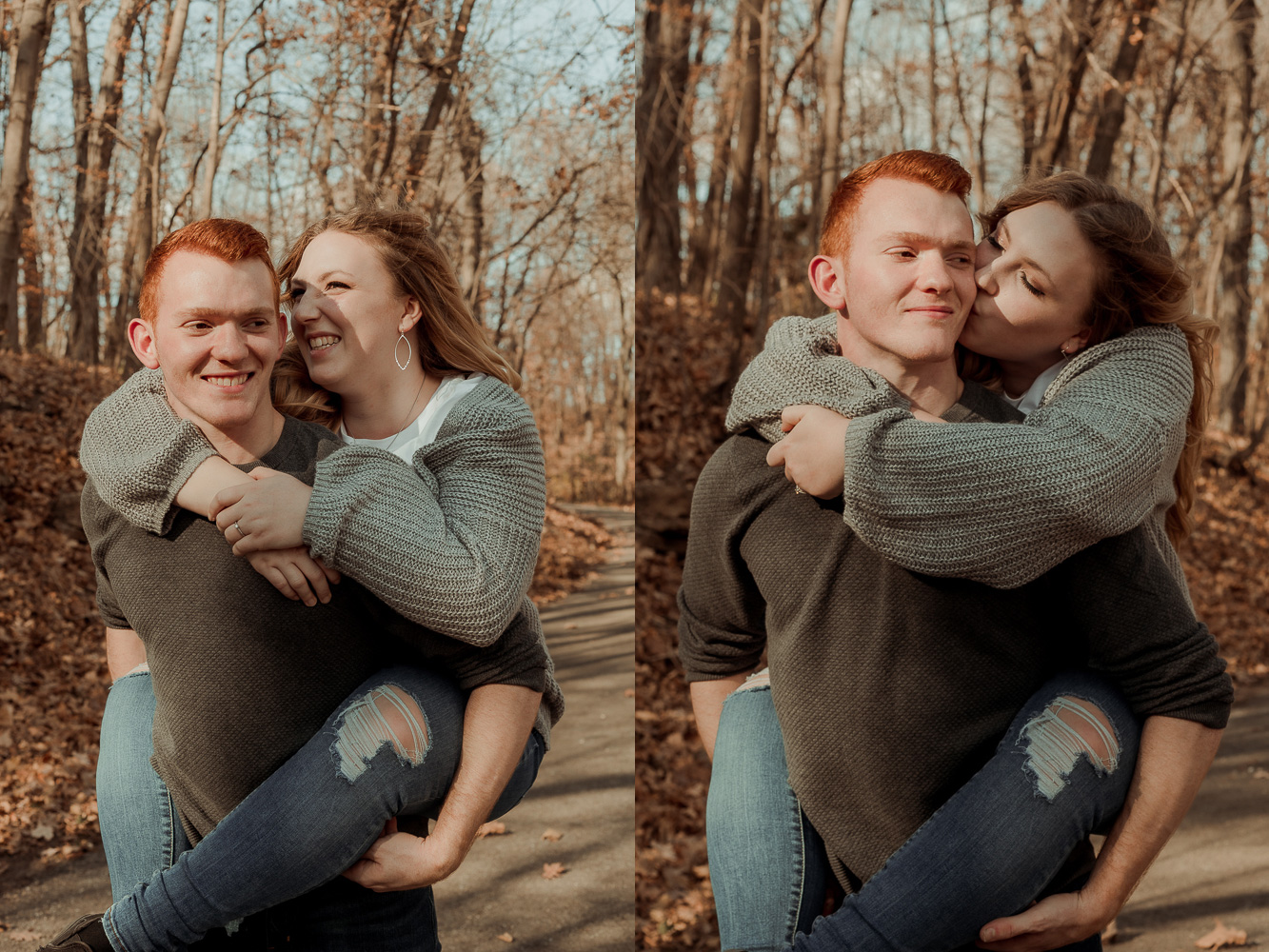 Family's Cabin Engagement Photos, Deihi Iowa