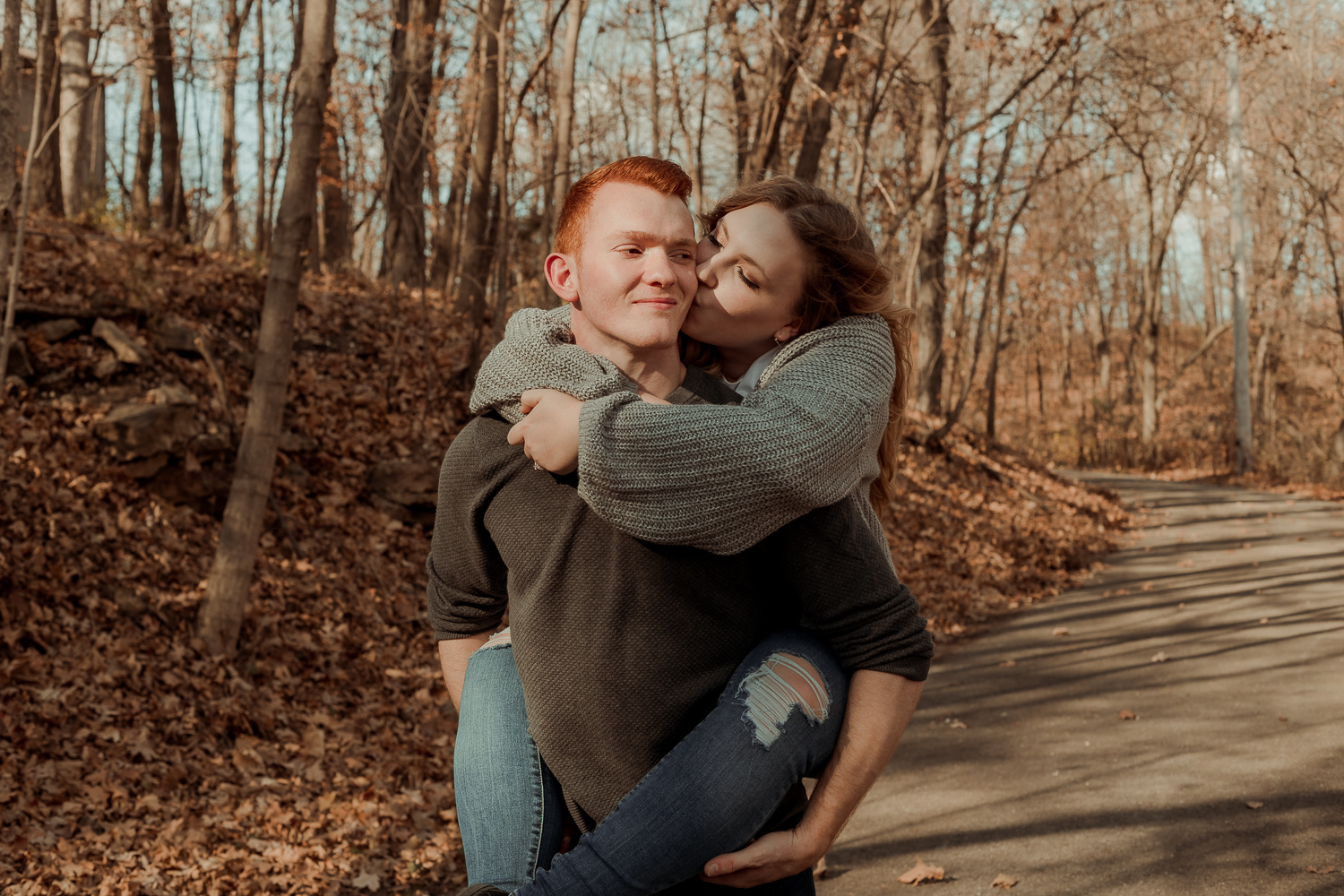 Family's Cabin Engagement Photos, Deihi Iowa