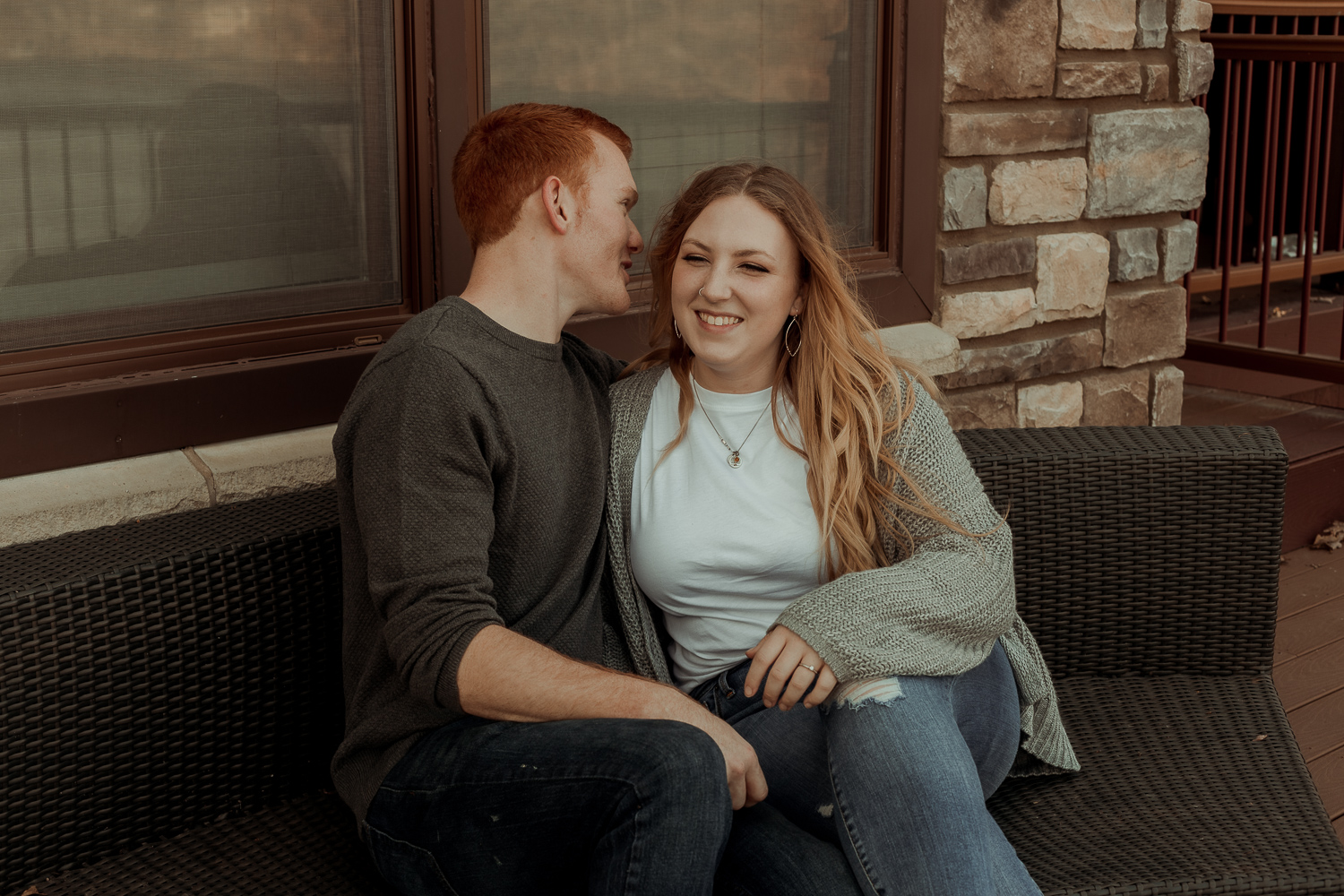 Family's Cabin Engagement Photos, Deihi Iowa